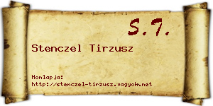 Stenczel Tirzusz névjegykártya